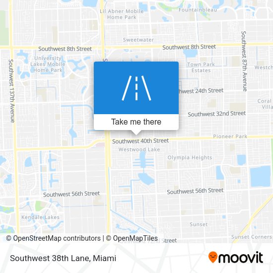 Mapa de Southwest 38th Lane