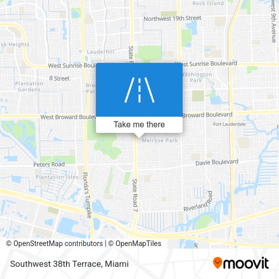 Mapa de Southwest 38th Terrace
