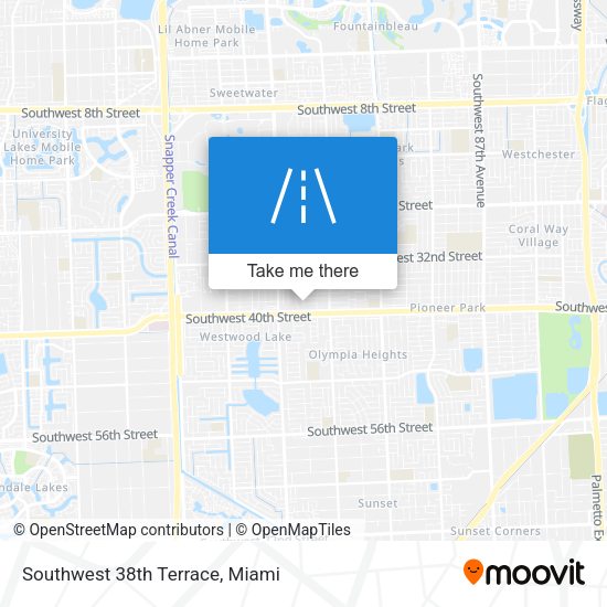 Southwest 38th Terrace map