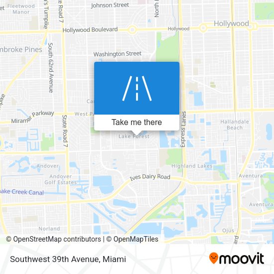 Southwest 39th Avenue map