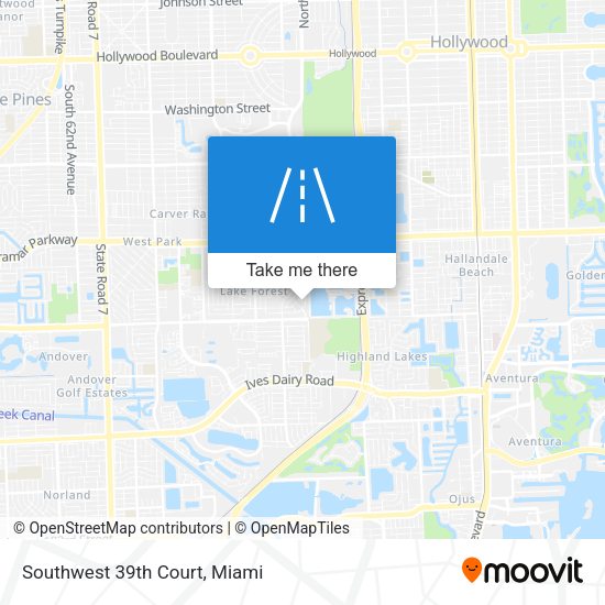 Mapa de Southwest 39th Court