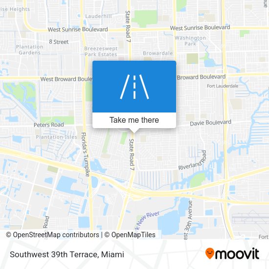 Southwest 39th Terrace map
