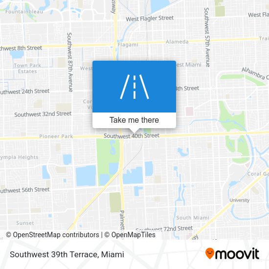 Southwest 39th Terrace map