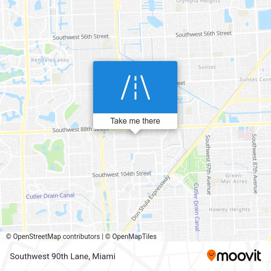 Southwest 90th Lane map