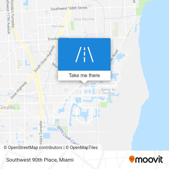 Southwest 90th Place map