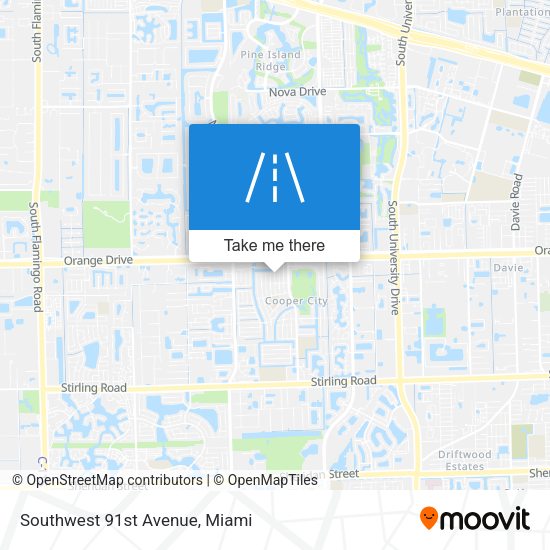 Southwest 91st Avenue map