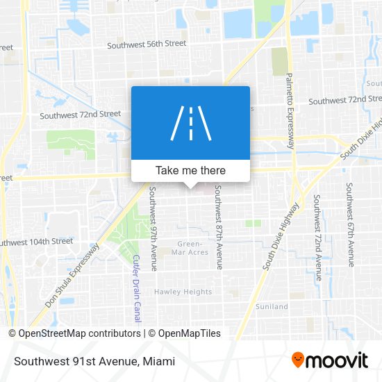 Southwest 91st Avenue map