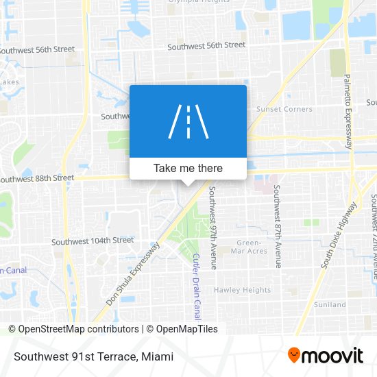 Southwest 91st Terrace map