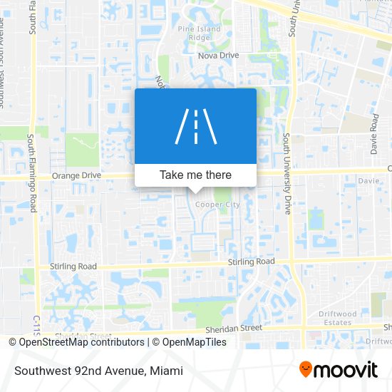 Southwest 92nd Avenue map