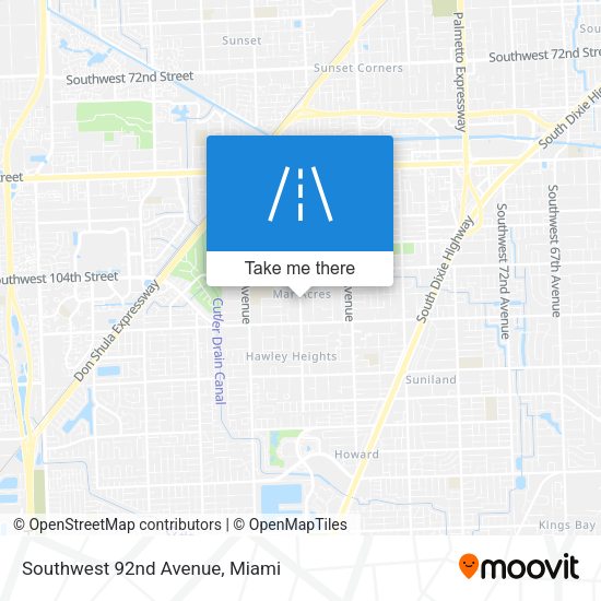 Mapa de Southwest 92nd Avenue