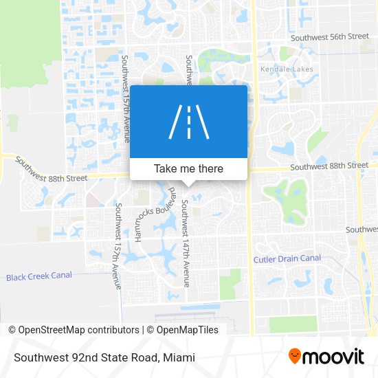Southwest 92nd State Road map