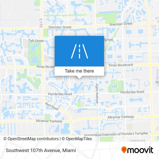 Southwest 107th Avenue map