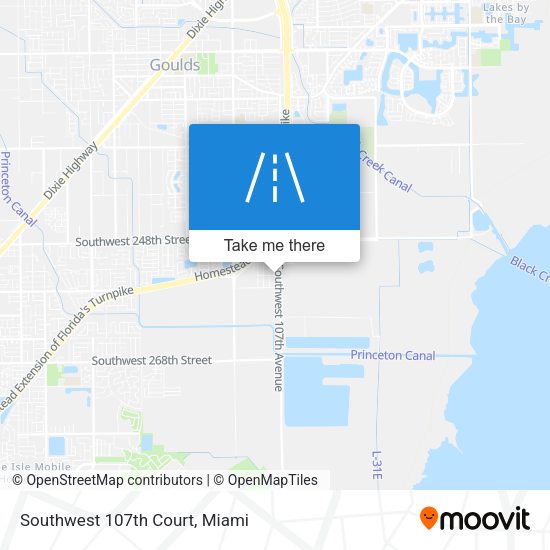 Southwest 107th Court map