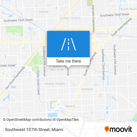 Southwest 107th Street map