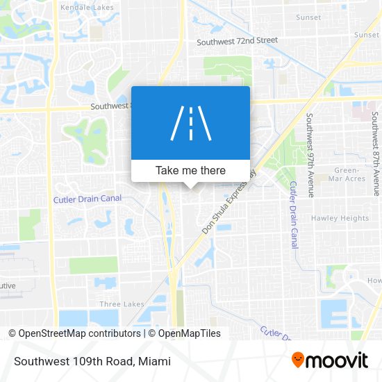 Southwest 109th Road map