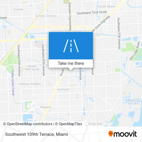 Southwest 109th Terrace map
