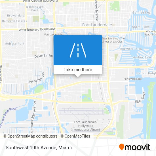 Southwest 10th Avenue map