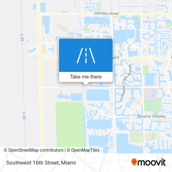 Southwest 16th Street map