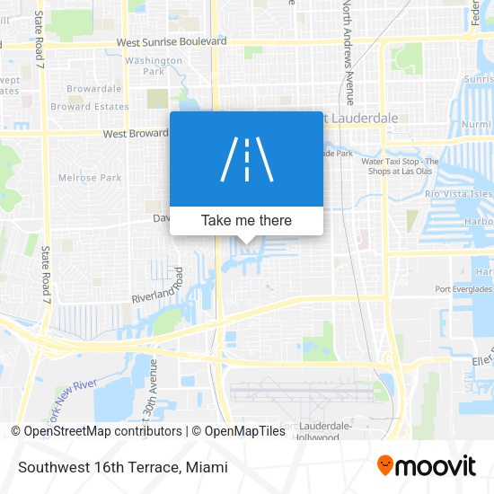 Southwest 16th Terrace map