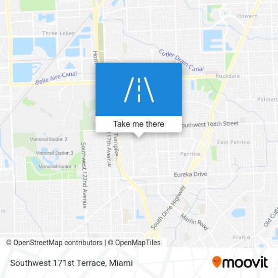 Southwest 171st Terrace map