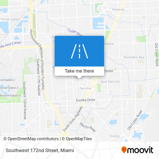 Southwest 172nd Street map