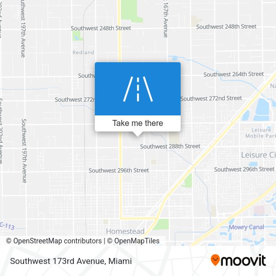 Southwest 173rd Avenue map