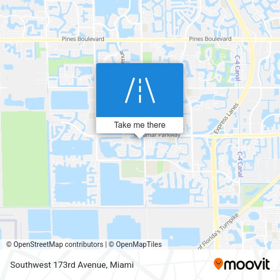 Southwest 173rd Avenue map