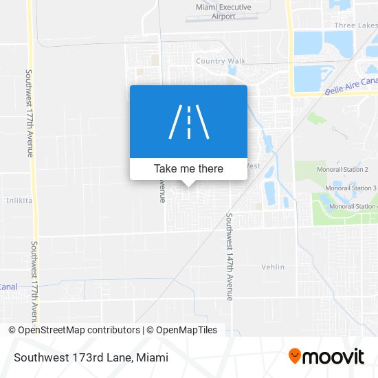 Southwest 173rd Lane map