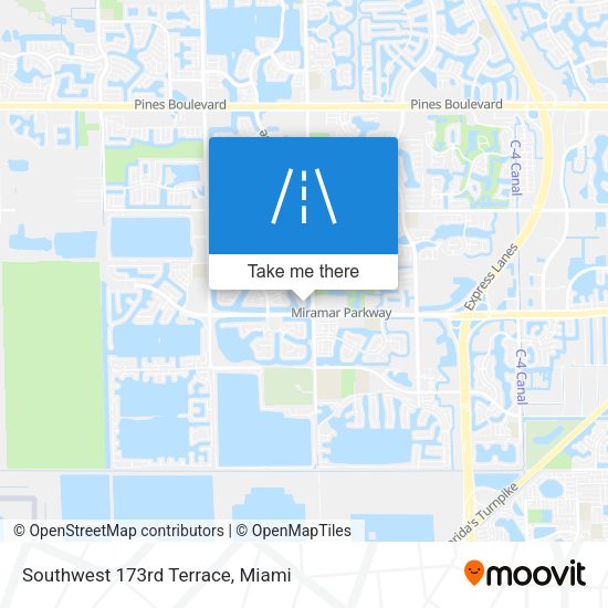 Southwest 173rd Terrace map