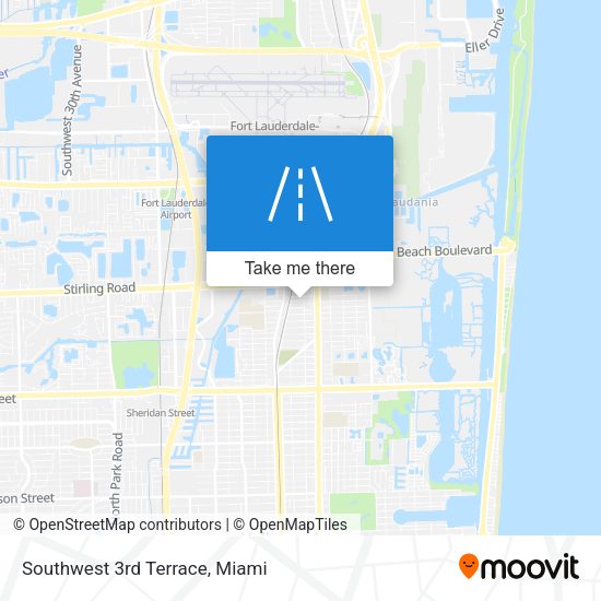 Southwest 3rd Terrace map