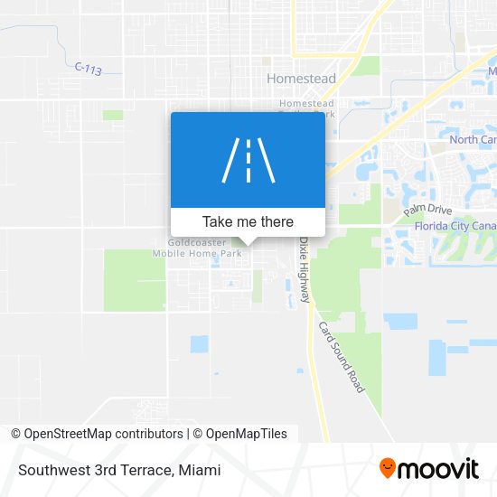 Southwest 3rd Terrace map