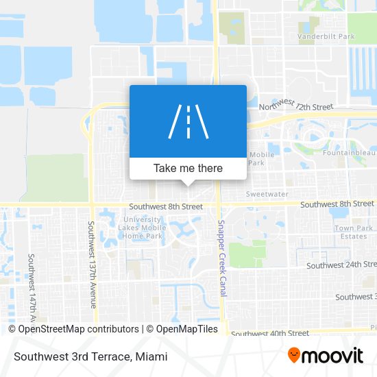 Southwest 3rd Terrace map