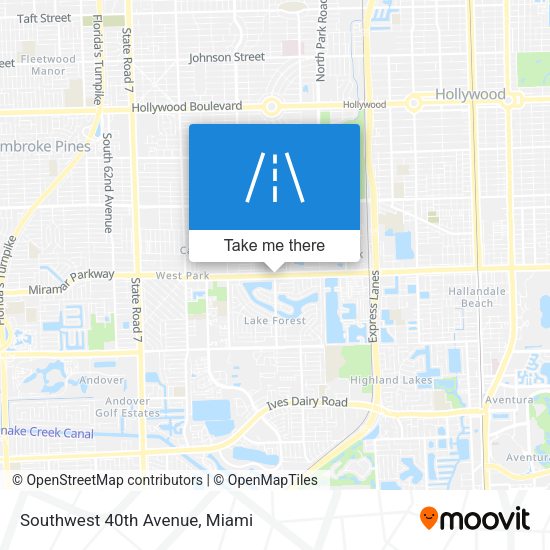 Southwest 40th Avenue map