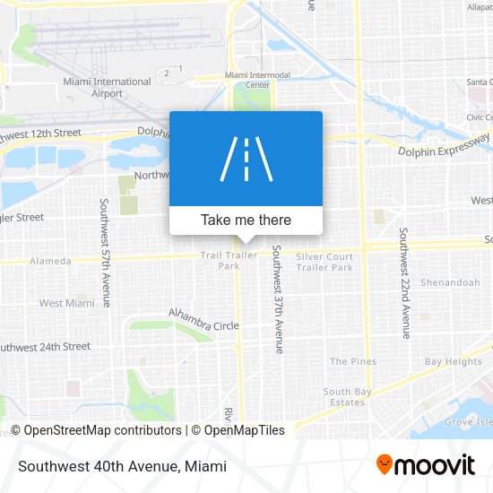Southwest 40th Avenue map