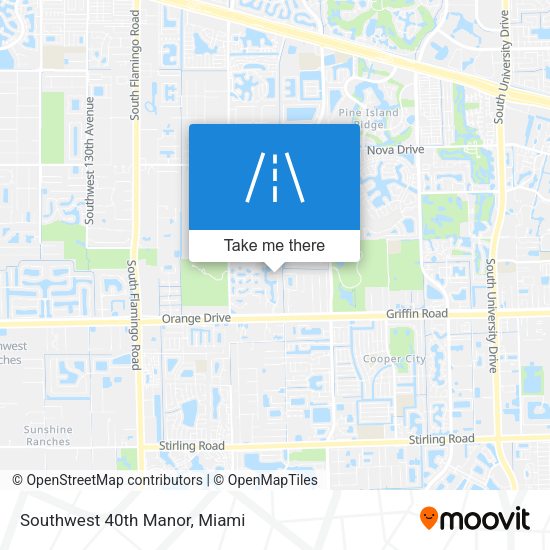 Southwest 40th Manor map