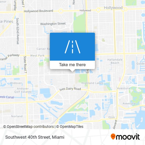 Southwest 40th Street map