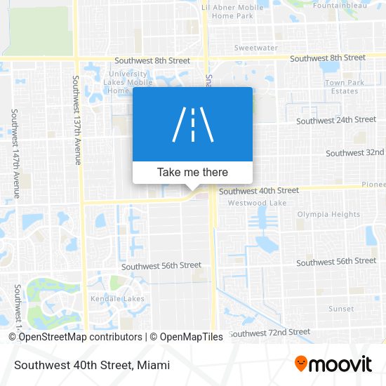 Southwest 40th Street map