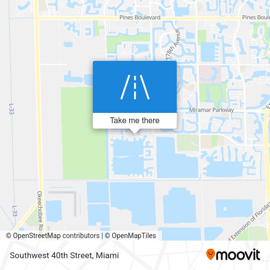 Southwest 40th Street map