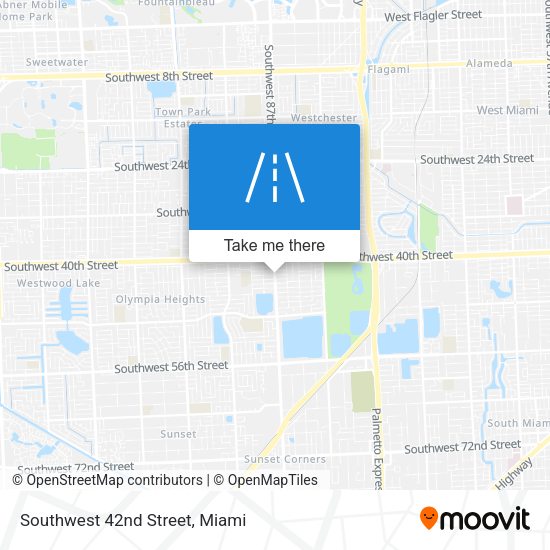 Southwest 42nd Street map