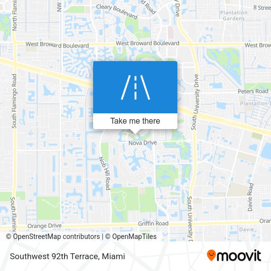 Southwest 92th Terrace map