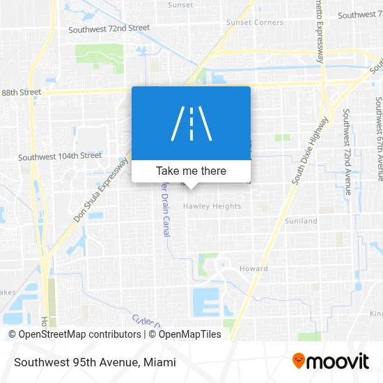 Southwest 95th Avenue map