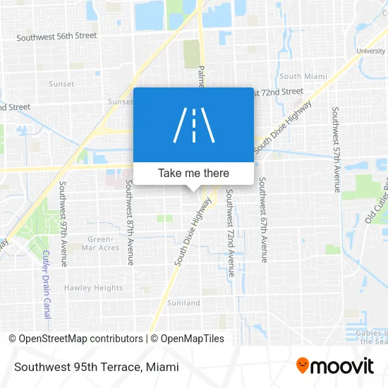Southwest 95th Terrace map
