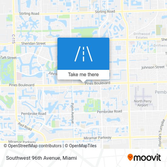 Southwest 96th Avenue map