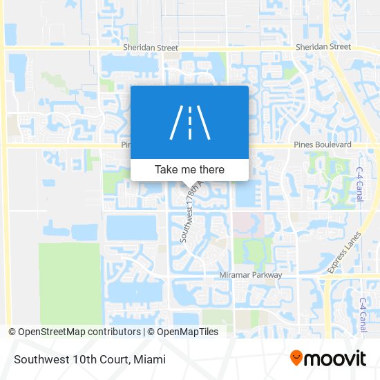 Southwest 10th Court map