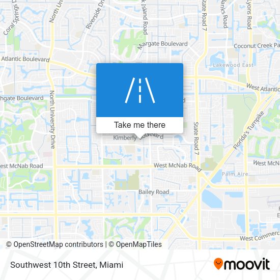 Southwest 10th Street map