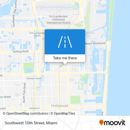 Mapa de Southwest 10th Street