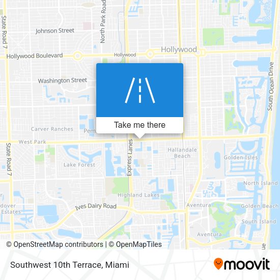 Southwest 10th Terrace map