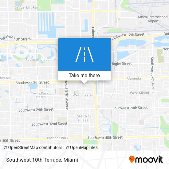 Southwest 10th Terrace map