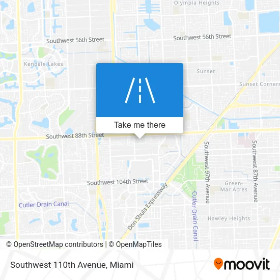 Southwest 110th Avenue map