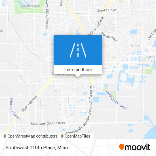 Southwest 110th Place map